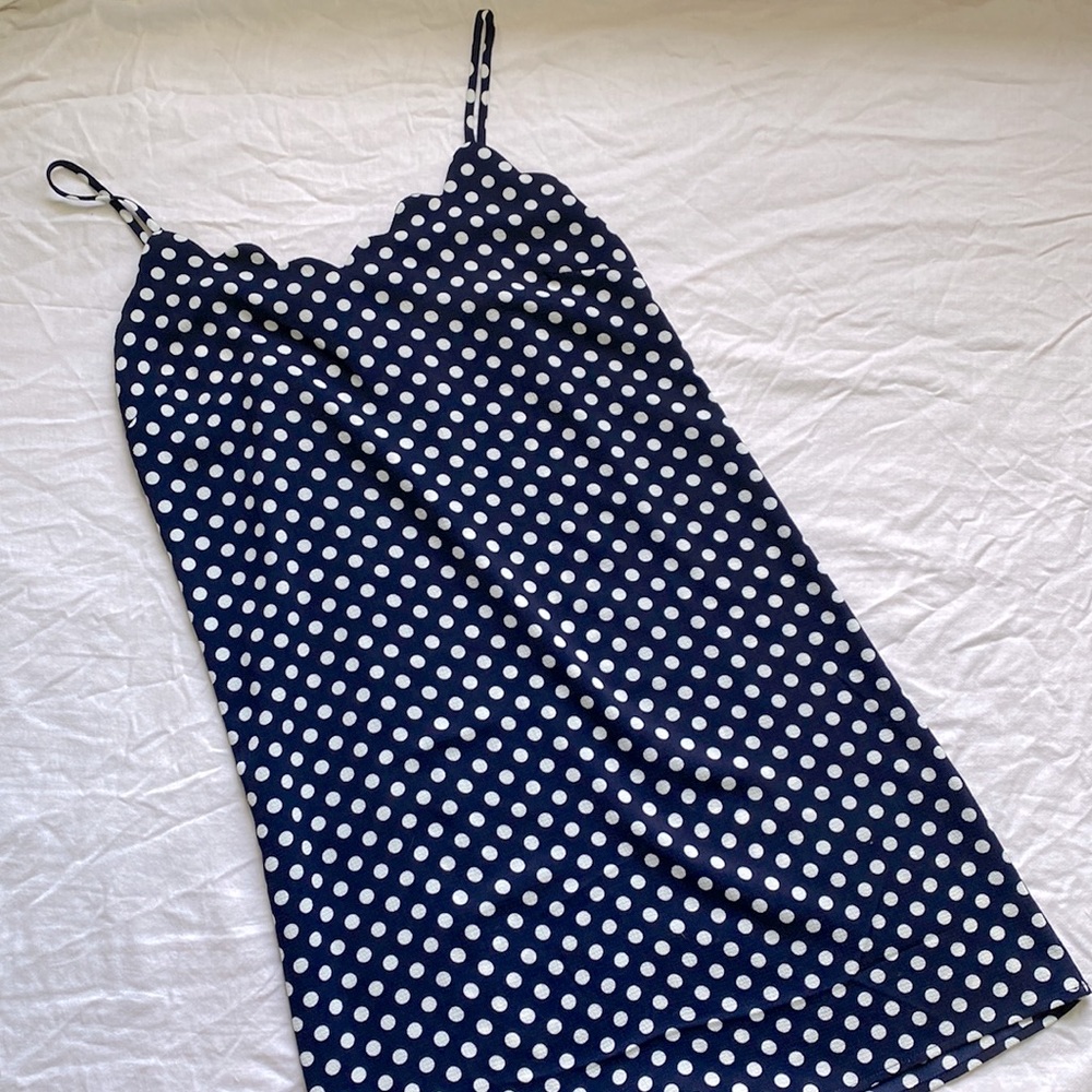 Navy blue polka dot dress